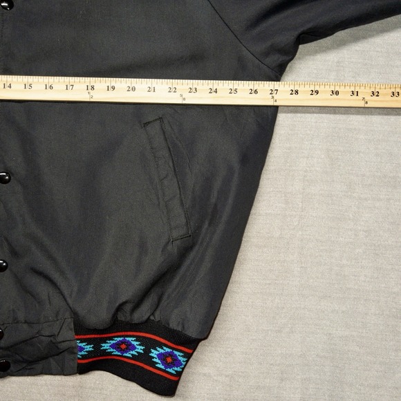 Vtg Western Aztec Navajo Jacket Made In USA Hartwell Sports Mens XL Front Snap - Picture 9 of 11